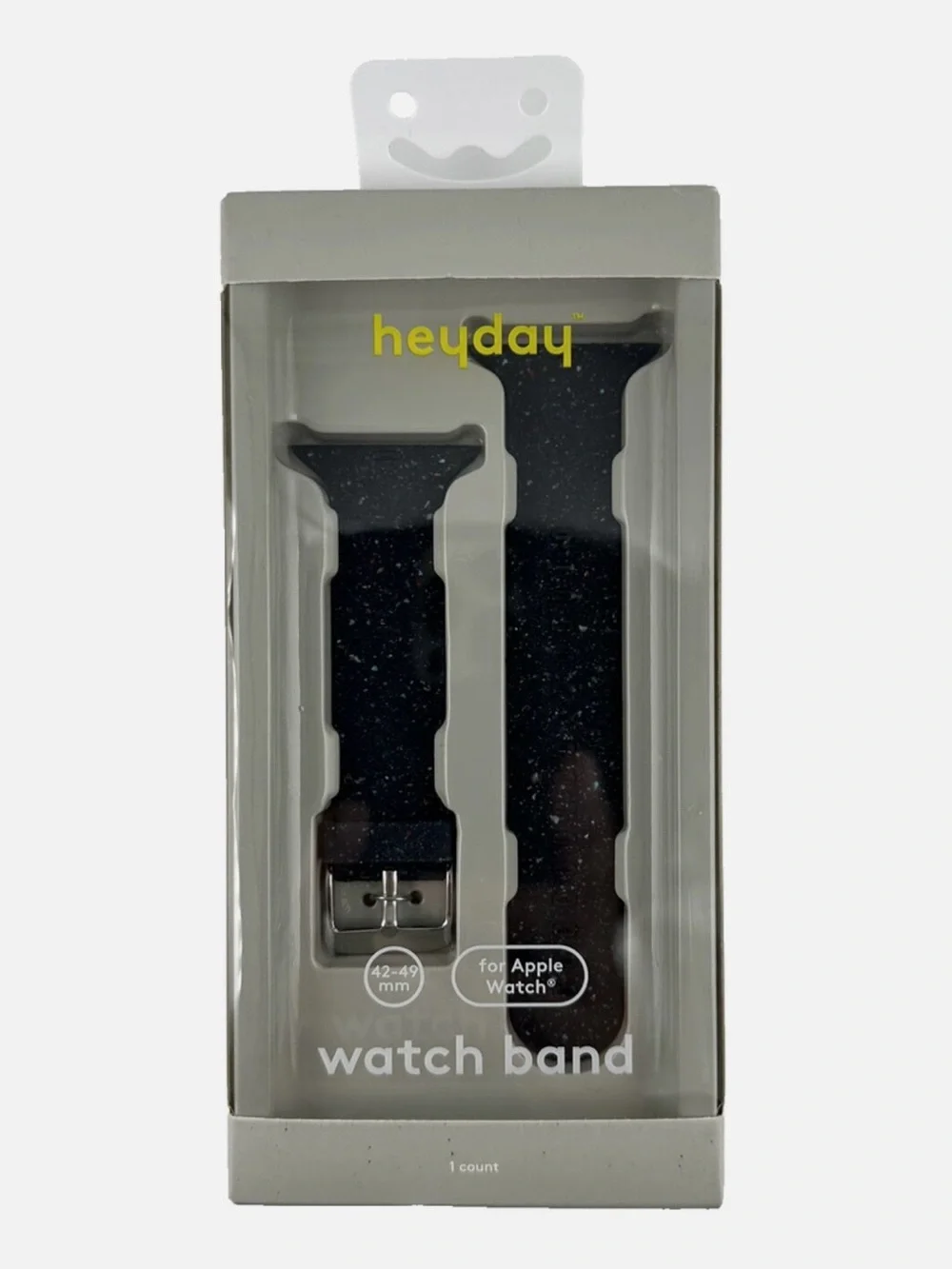 Speckled Black Silicone Watch Band